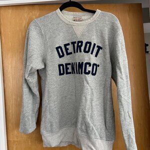 Detroit Denim Heathered Grey Sweatshirt Logo Size M
